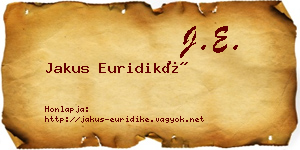 Jakus Euridiké névjegykártya
